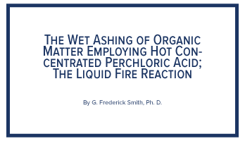 Wet Ashing of Organic Matter, Technical Library, GFS Chemicals