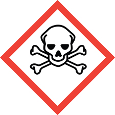 Poisonous Hazard Material Warning Symbol, GFS Chemicals