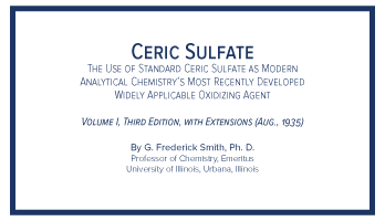 Ceric Sulfate, Technical Library, GFS Chemicals 