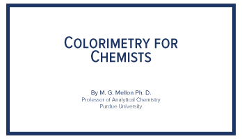 Colorimetry for Chemist, Technical Library, GFS Chemicals