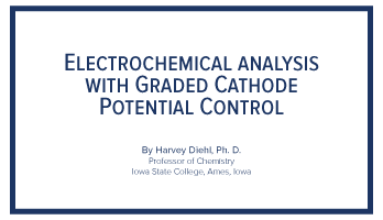 Electrochemical Analysis with Grade Cathode Potential Control, Technical Library, GFS Chemicals