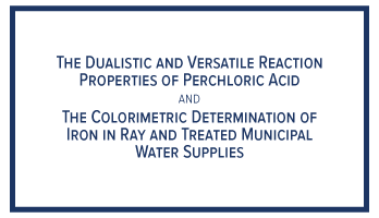 Versatile Reaction properties of Perchloric acid, Iron Determination in municipal water supplies, Technical Library, GFS Chemicals